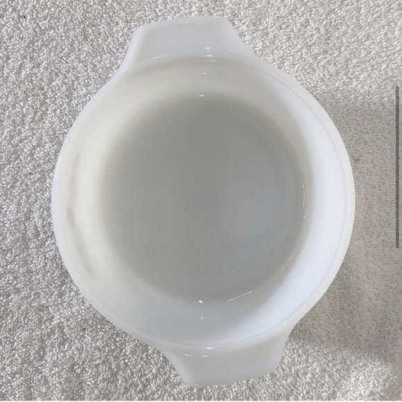 Vintage Dynaware Pyr-O-Rey Brown Daisy Round Milk  Glass Casserole Dish - Picture 5 of 10